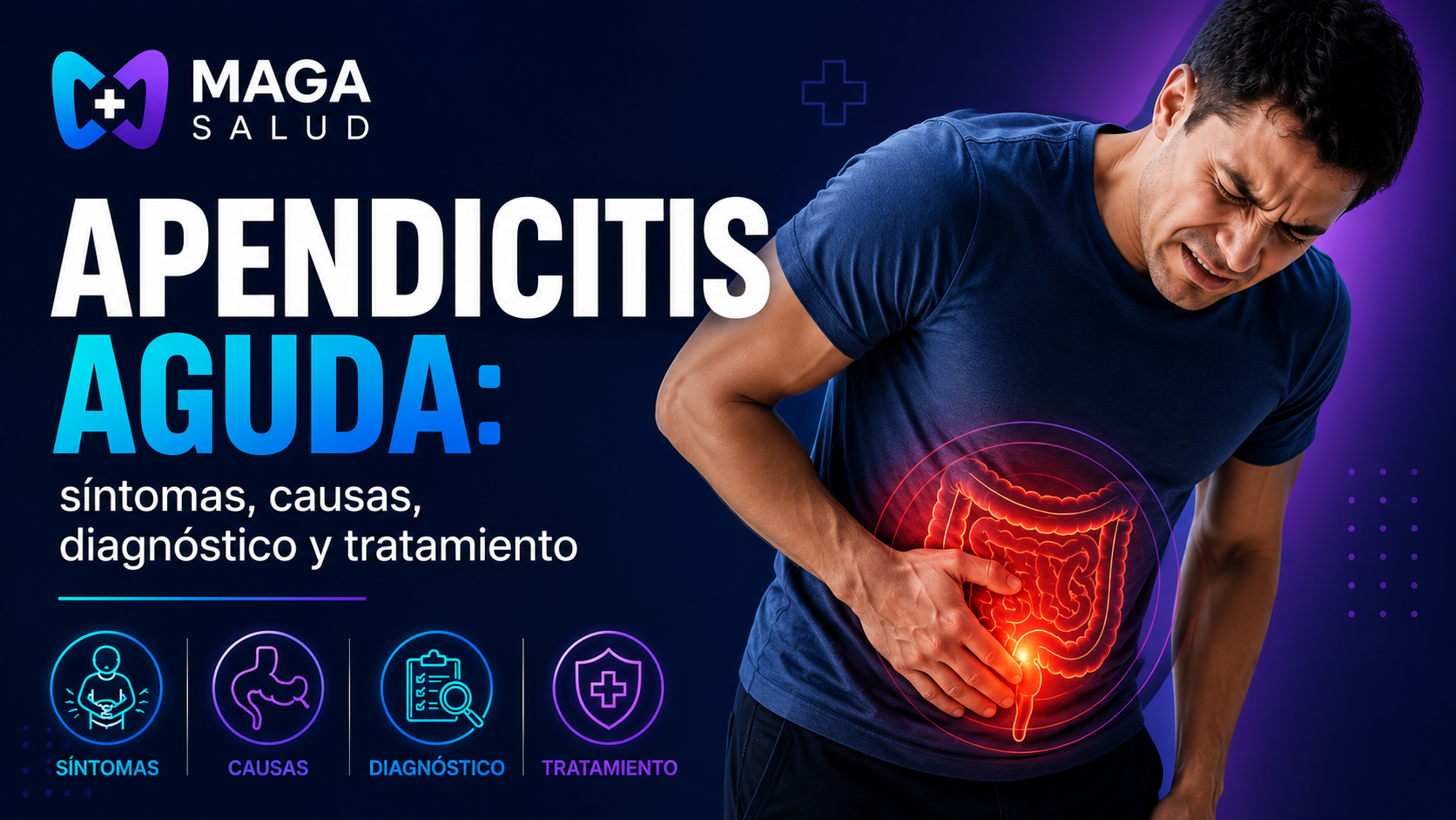Apendicitis aguda: síntomas, causas, diagnóstico y tratamiento.